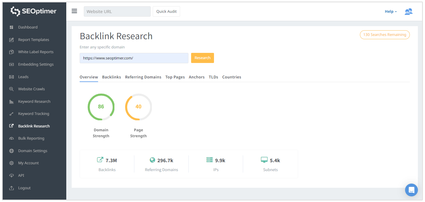 module de recherche de backlinks