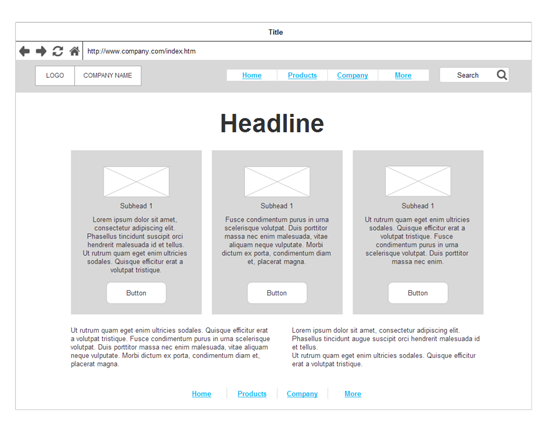 contoh wireframe